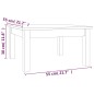 vidaXL Couchtisch Weiß 55x55x30 cm Massivholz Kiefer vidaXL Couchtisch Weiß 55x55x30 cm Massivholz Kiefer