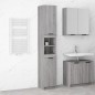 vidaXL Badschrank Grau Sonoma 32x34x188,5 cm Holzwerkstoff vidaXL Badschrank Grau Sonoma 32x34x188,5 cm Holzwerkstoff