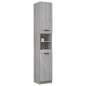 vidaXL Badschrank Grau Sonoma 32x34x188,5 cm Holzwerkstoff vidaXL Badschrank Grau Sonoma 32x34x188,5 cm Holzwerkstoff