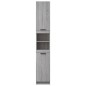 vidaXL Badschrank Grau Sonoma 32x34x188,5 cm Holzwerkstoff vidaXL Badschrank Grau Sonoma 32x34x188,5 cm Holzwerkstoff
