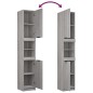 vidaXL Badschrank Grau Sonoma 32x34x188,5 cm Holzwerkstoff vidaXL Badschrank Grau Sonoma 32x34x188,5 cm Holzwerkstoff