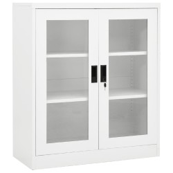 vidaXL Büroschrank Weiß 90x40x105 cm Stahl 