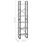 vidaXL Lagerregal Betongrau 60x30x210 cm Holzwerkstoff vidaXL Lagerregal Betongrau 60x30x210 cm Holzwerkstoff