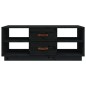 vidaXL Couchtisch Schwarz 100x50x41 cm Massivholz Kiefer vidaXL Couchtisch Schwarz 100x50x41 cm Massivholz Kiefer