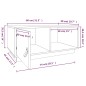 vidaXL Couchtisch Grau 80x50x35,5 cm Massivholz Kiefer vidaXL Couchtisch Grau 80x50x35,5 cm Massivholz Kiefer