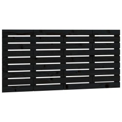 vidaXL Wand-Kopfteil Schwarz 126x3x63 cm Massivholz Kiefer