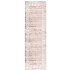vidaXL Teppich Waschbar 80x300 cm Beige Rutschfest