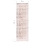 vidaXL Teppich Waschbar 80x300 cm Beige Rutschfest