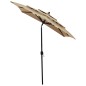 vidaXL Sonnenschirm mit Aluminium-Mast 3-lagig Taupe 2x2 m vidaXL Sonnenschirm mit Aluminium-Mast 3-lagig Taupe 2x2 m