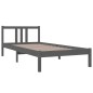 vidaXL Massivholzbett Grau 90x200 cm vidaXL Massivholzbett Grau 90x200 cm