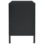 vidaXL TV-Schrank Schwarz 105x35x52 cm Stahl und Glas vidaXL TV-Schrank Schwarz 105x35x52 cm Stahl und Glas
