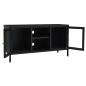 vidaXL TV-Schrank Schwarz 105x35x52 cm Stahl und Glas vidaXL TV-Schrank Schwarz 105x35x52 cm Stahl und Glas