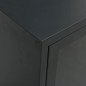 vidaXL TV-Schrank Schwarz 105x35x52 cm Stahl und Glas vidaXL TV-Schrank Schwarz 105x35x52 cm Stahl und Glas