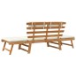 Gartenbank 2-in-1 mit Polstern 190 cm Massivholz Akazie Gartenbank 2-in-1 mit Polstern 190 cm Massivholz Akazie