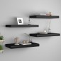 vidaXL Schwebende Wandregale 4 Stk. Schwarz 50x23x3,8cm MDF vidaXL Schwebende Wandregale 4 Stk. Schwarz 50x23x3,8cm MDF