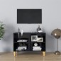 vidaXL TV-Schrank mit Massivholz-Beinen Hochglanz-Schwarz 69,5x30x50cm vidaXL TV-Schrank mit Massivholz-Beinen Hochglanz-Schwarz 69,5x30x50cm