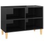 vidaXL TV-Schrank mit Massivholz-Beinen Hochglanz-Schwarz 69,5x30x50cm vidaXL TV-Schrank mit Massivholz-Beinen Hochglanz-Schwarz 69,5x30x50cm
