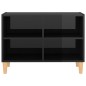 vidaXL TV-Schrank mit Massivholz-Beinen Hochglanz-Schwarz 69,5x30x50cm vidaXL TV-Schrank mit Massivholz-Beinen Hochglanz-Schwarz 69,5x30x50cm
