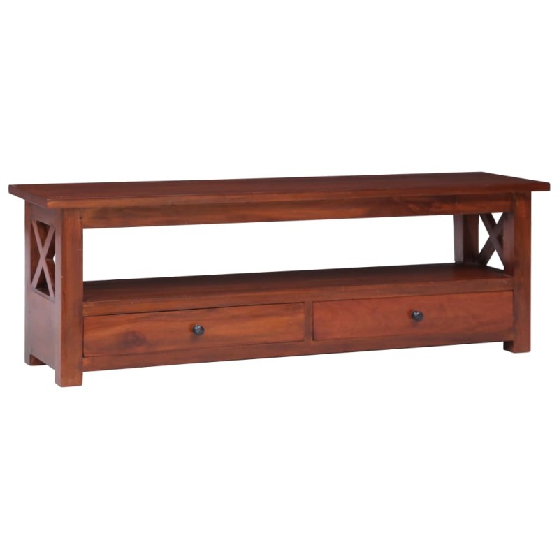 vidaXL TV-Schrank Braun 115x30x40 cm Massivholz Mahagoni vidaXL TV-Schrank Braun 115x30x40 cm Massivholz Mahagoni