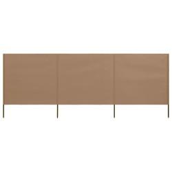 vidaXL 3-teiliges Windschutzgewebe 400 x 160 cm Taupe
