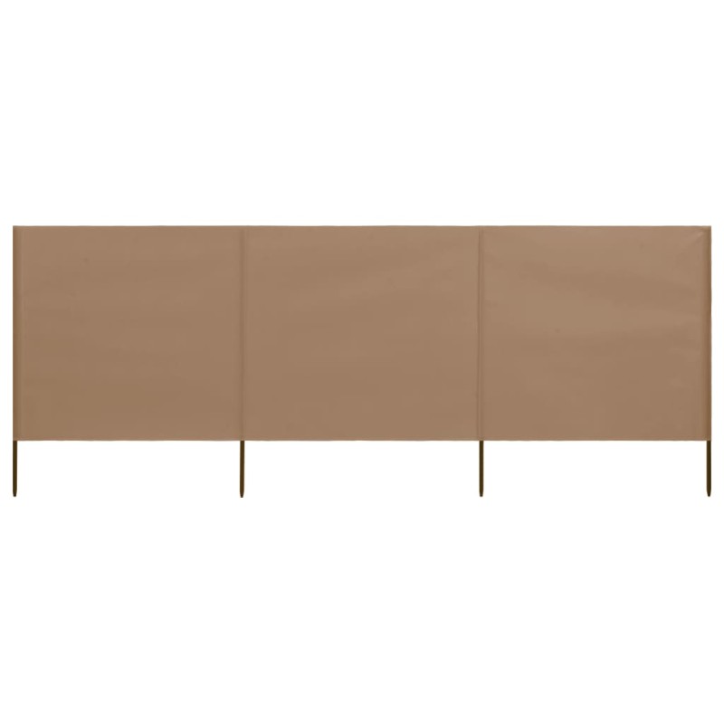 vidaXL 3-teiliges Windschutzgewebe 400 x 160 cm Taupe vidaXL 3-teiliges Windschutzgewebe 400 x 160 cm Taupe