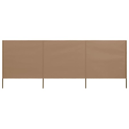 vidaXL 3-teiliges Windschutzgewebe 400 x 160 cm Taupe