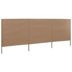 vidaXL 3-teiliges Windschutzgewebe 400 x 160 cm Taupe