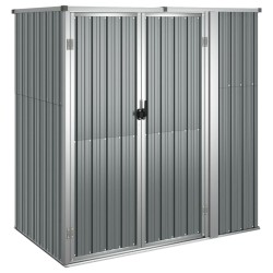 vidaXL Gerätehaus Grau 161x89x161 cm Verzinkter Stahl