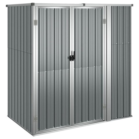 vidaXL Gerätehaus Grau 161x89x161 cm Verzinkter Stahl