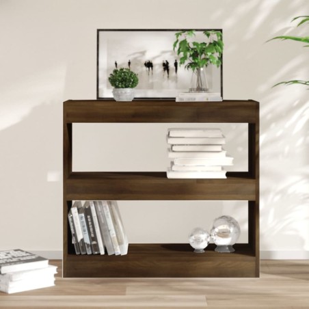 vidaXL Bücherregal/Raumteiler Braun Eichen-Optik 80x30x72 cm