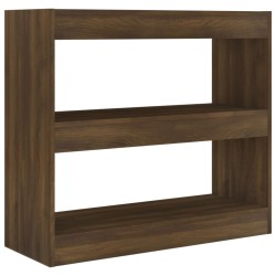 vidaXL Bücherregal/Raumteiler Braun Eichen-Optik 80x30x72 cm