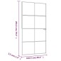 vidaXL Innentür Weiß 102x201,5 cm Hartglas & Aluminium Schlank vidaXL Innentür Weiß 102x201,5 cm Hartglas & Aluminium Schlank