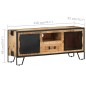 vidaXL TV-Schrank 110x31x46 cm Raues Mangoholz vidaXL TV-Schrank 110x31x46 cm Raues Mangoholz