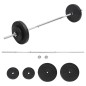 vidaXL Langhantel mit Gewichten Set 30 kg vidaXL Langhantel mit Gewichten Set 30 kg