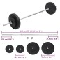 vidaXL Langhantel mit Gewichten Set 30 kg vidaXL Langhantel mit Gewichten Set 30 kg