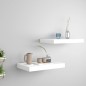 vidaXL Schwebende Wandregale 2 Stk. Weiß 40x23x3,8cm MDF vidaXL Schwebende Wandregale 2 Stk. Weiß 40x23x3,8cm MDF