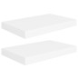 vidaXL Schwebende Wandregale 2 Stk. Weiß 40x23x3,8cm MDF vidaXL Schwebende Wandregale 2 Stk. Weiß 40x23x3,8cm MDF