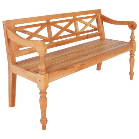 vidaXL Batavia-Sitzbank 136 cm Mahagoni Massivholz Hellbraun