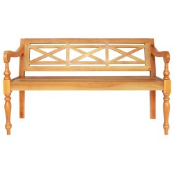 vidaXL Batavia-Sitzbank 136 cm Mahagoni Massivholz Hellbraun