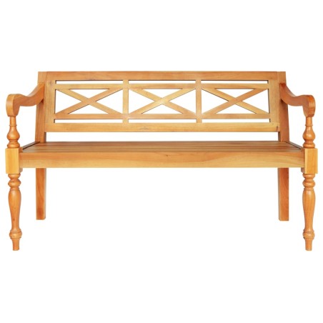 vidaXL Batavia-Sitzbank 136 cm Mahagoni Massivholz Hellbraun