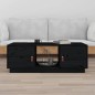 vidaXL Couchtisch Schwarz 100x50x35 cm Massivholz Kiefer vidaXL Couchtisch Schwarz 100x50x35 cm Massivholz Kiefer