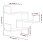 vidaXL Wand-Eckregal Grau Sonoma 40x40x50 cm Holzwerkstoff vidaXL Wand-Eckregal Grau Sonoma 40x40x50 cm Holzwerkstoff