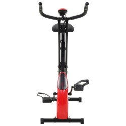 vidaXL Magnetischer Heimtrainer X-Bike mit Pulsmessung Schwarz Rot