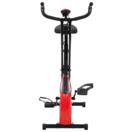 vidaXL Magnetischer Heimtrainer X-Bike mit Pulsmessung Schwarz Rot