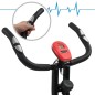 vidaXL Magnetischer Heimtrainer X-Bike mit Pulsmessung Schwarz Rot vidaXL Magnetischer Heimtrainer X-Bike mit Pulsmessung Schwarz Rot