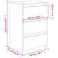 vidaXL Nachttisch Betongrau 40x35x62,5 cm Holzwerkstoff vidaXL Nachttisch Betongrau 40x35x62,5 cm Holzwerkstoff