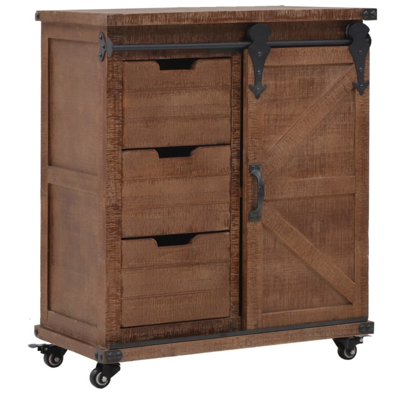 vidaXL Aufbewahrungsschrank Tannenholz Massiv 64x33,5x75 cm Braun vidaXL Aufbewahrungsschrank Tannenholz Massiv 64x33,5x75 cm Braun