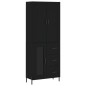 Highboard Schwarz 69,5x34x180 cm Holzwerkstoff Highboard Schwarz 69,5x34x180 cm Holzwerkstoff