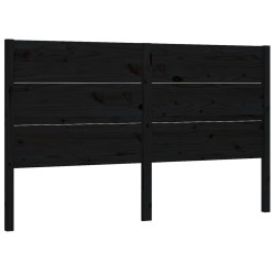 vidaXL Kopfteil Schwarz 206x4x100 cm Massivholz Kiefer