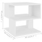 vidaXL Beistelltisch Weiß 40x40x40 cm Holzwerkstoff vidaXL Beistelltisch Weiß 40x40x40 cm Holzwerkstoff